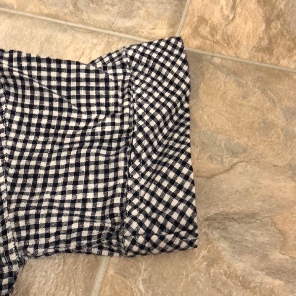 Checked Button Up Blouse - Picture 3 of 4